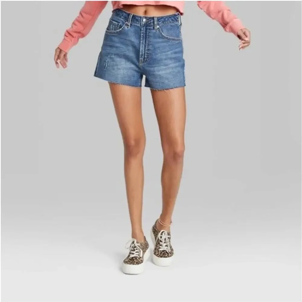 2/$15 Wild Fable Highest Rise Mom Jean Shorts Size 00